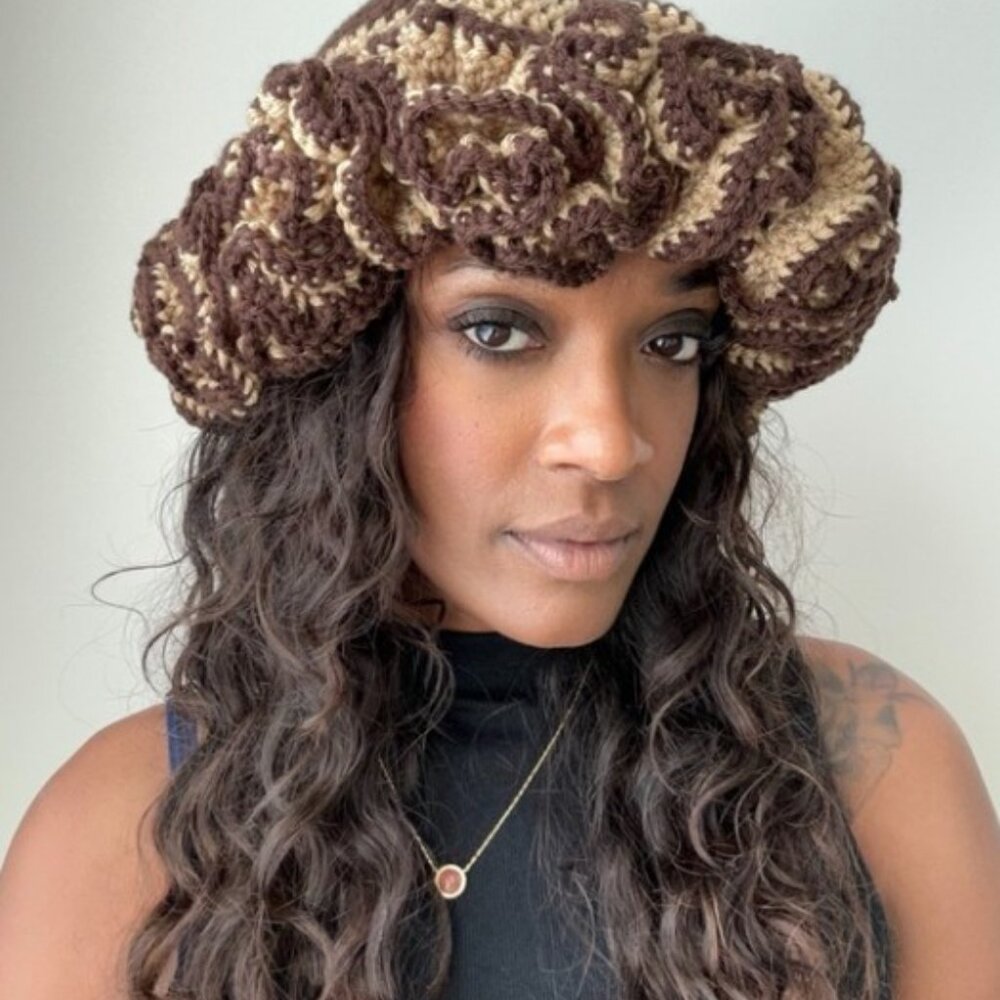 Crochet Ruffle Hat (Any Color) - Picture 5 of 6